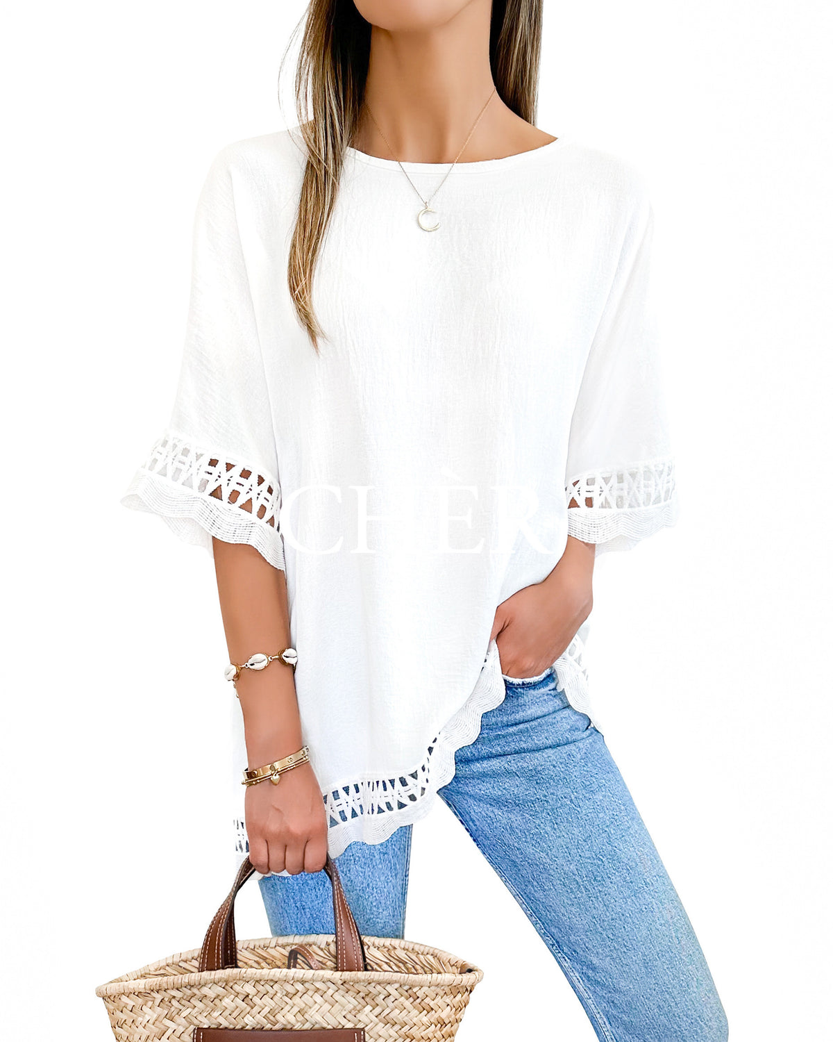Blusa Véronique Blanco