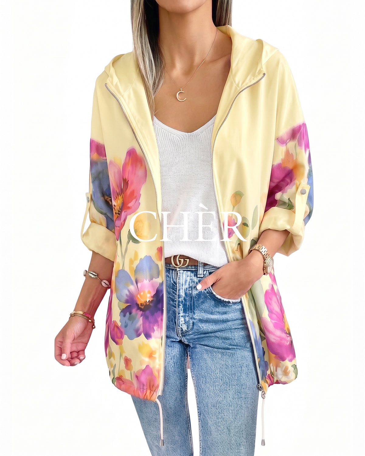 Chaqueta Floretta Vainilla