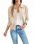 Chaqueta Suede Paradis Beige