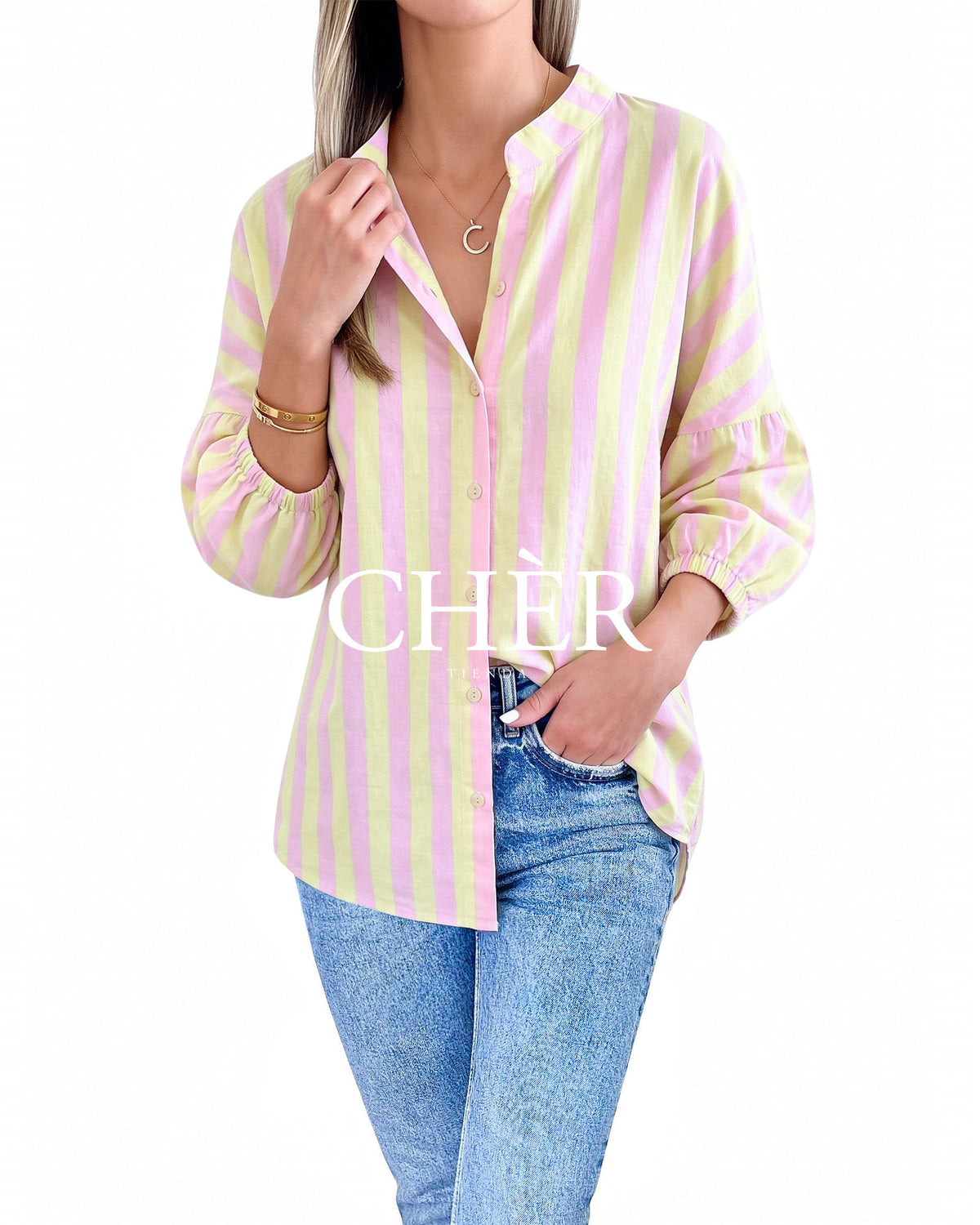 Blusa Ibiza Rosa / Vainilla