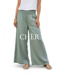 Pantalón Lino Caprari Menta