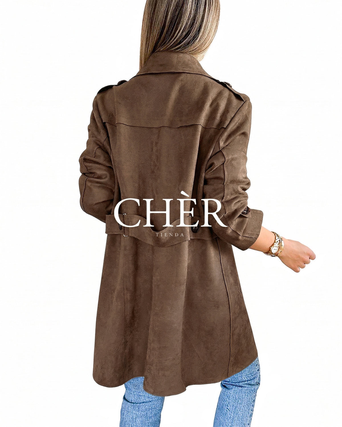 Abrigo Suede Monpier Chocolate