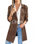 Abrigo Suede Monpier Chocolate