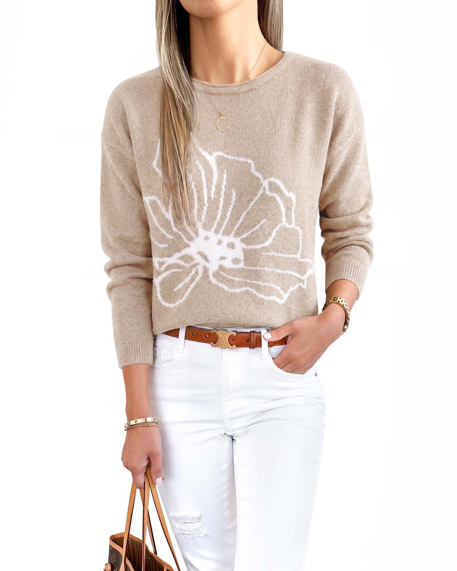 Sweater Maille Beige
