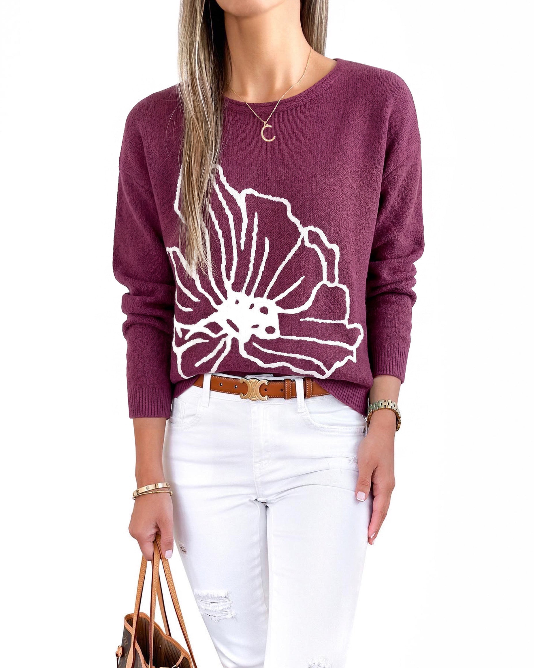 Sweater Maille Burdeos