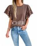 Polera Broderie Chocolate