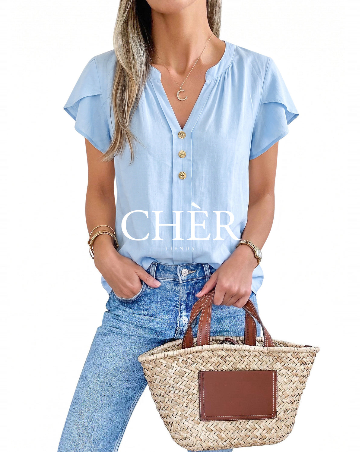 Blusa Paolina Celeste